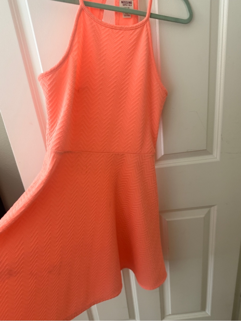 Mossimo Coral Halter Fit-and-Flare Dress
